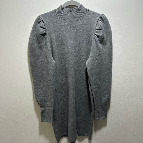 WAYF Lola Puff Sleeve Sweater Dress - Picture 2 of 5